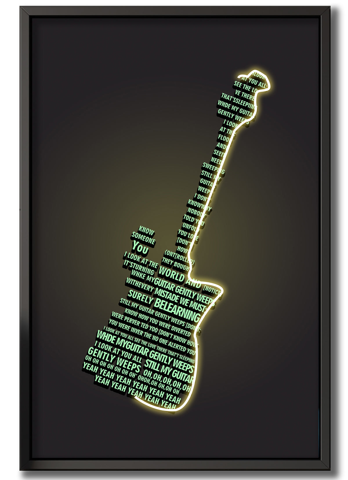 Wall Artwork Electric Guitar with LED – DG391