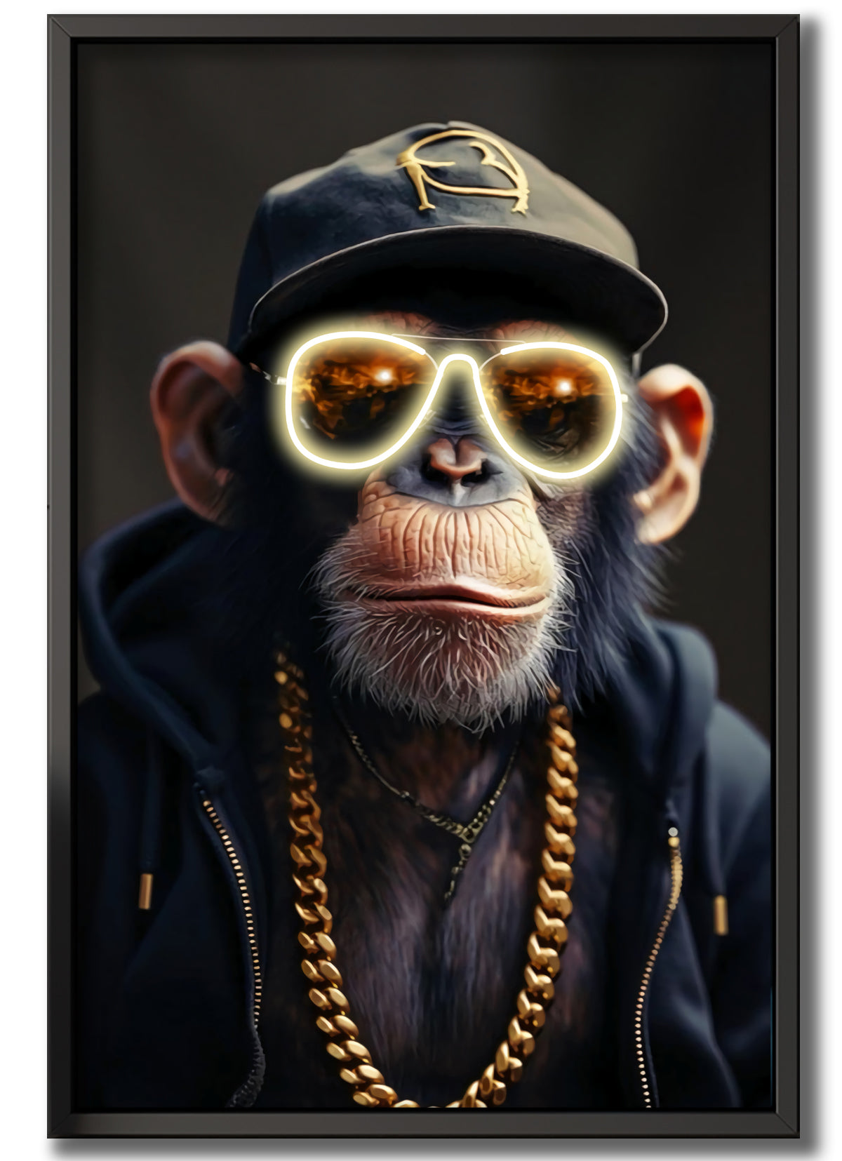 Wall Artwork Millionaire Monkey Ape Sunglasses On with LED – DGC018