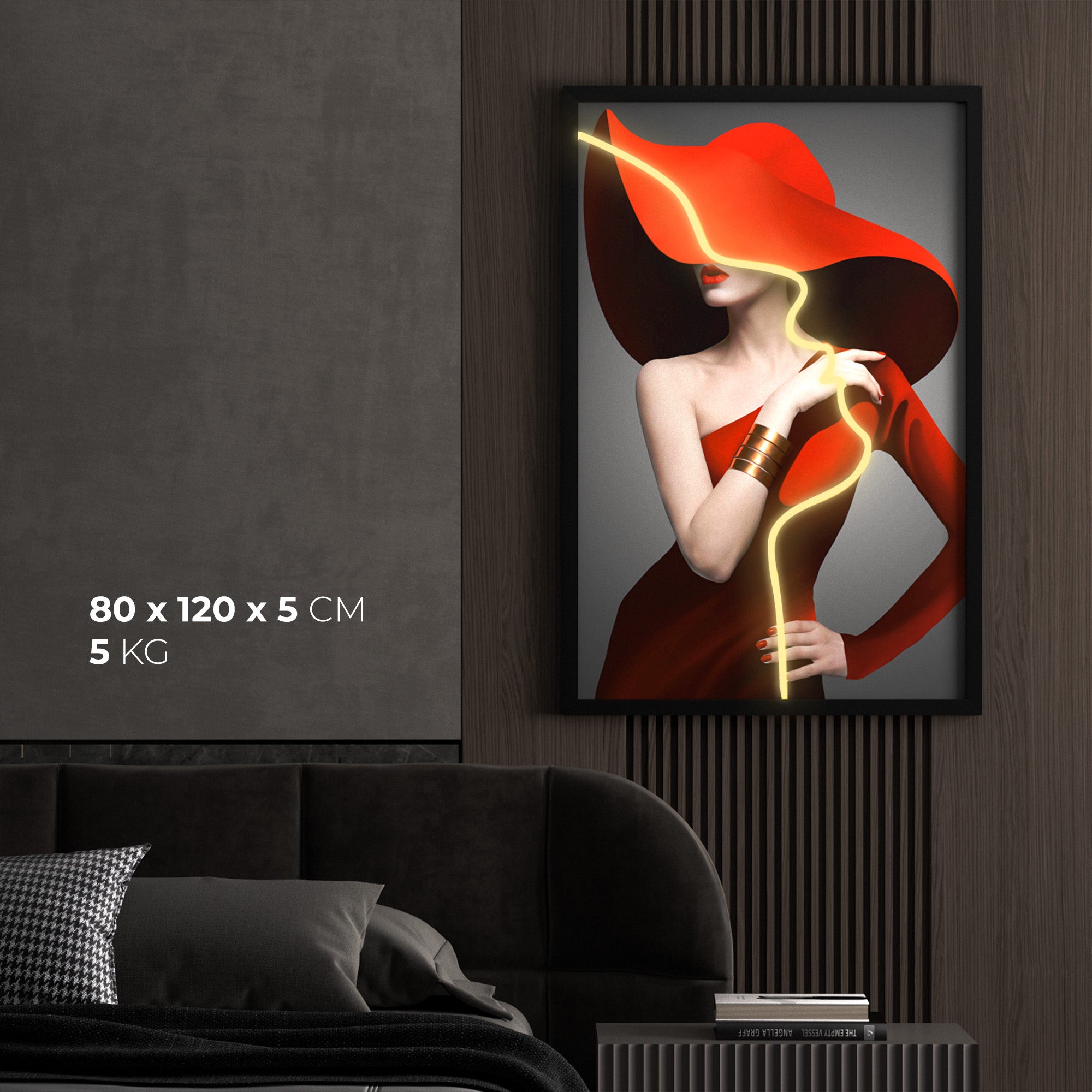 Wall Artwork Princess Sunrise الزي مع LED - DG004 (80xx120cm)