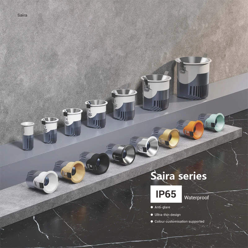 SAIRA Series Spotlights – Ultra-Thin, IP65 Waterproof Commercial Lighting